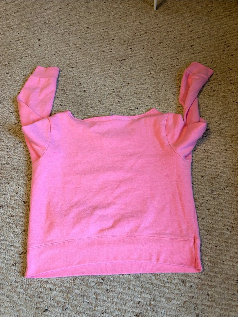 Justice Kids Girls Pink Long-Sleeve Cat Graphic Sweatshirt